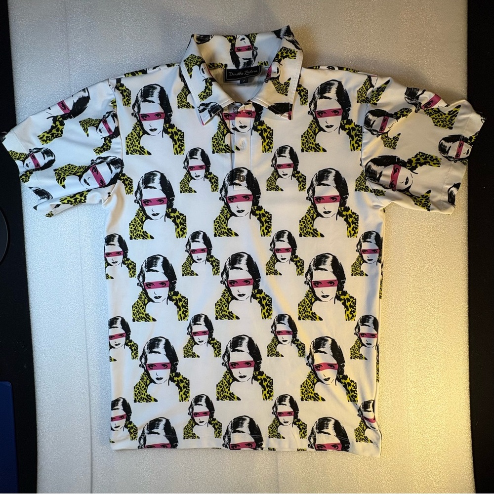Dorothy Zudora Pop Art Polo.  Size S.  Good Condition.